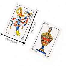 Juego de Cartas Tradicional Español con Patrón Vintage | Cartulina Resistente, Barajado Suave, Perfecto para Reuniones con Amigos y Familia, un Artículo de Juego de Mesa Casual Elegante y Práctico - Multicolor - Ver 5