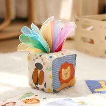 Brinquedo Caixa de Lenços para Bebê, Adequado para Bebês de 6-12 Meses, Brinquedo Montessori para Menino de 1 Ano, com Lenços Amassados e Treinamento de Habilidades Motoras Finas, Adequado para Crianças de 6, 9, 12, 18 Meses, Presente de Aniversário de 1 Ano - Multicolorido - Visão 2