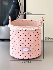 Wave Point Foldable Dirty Clothes Basket Storage Basket, Bathroom Laundry Basket, Toy And Miscellaneous Storage Basket Storage Bucket - Multicolor - View 13
