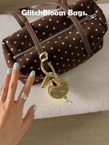 Niche Design Vintage Polka Dot Handbag 2026 New Fashion Versatile Commuter Pillow Bag Shoulder Underarm Bag (No Accessories Included) - Brown - View 3