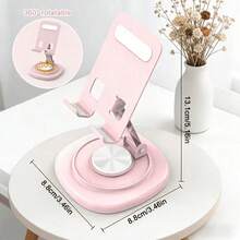 1pc 360° Rotating Folding Phone & Tablet Stand, Adjustable Angle Desktop Phone & Tablet Holder, Portable Folding Phone Stand, Suitable For Home, Office, Bedroom, Desk, Study & Work - One Size - View 3