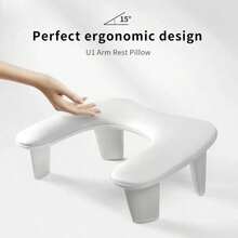 New Comfortable Slanted Soft Cushion Armrest Professional PU Leather U-Shaped Nail Pillow Exclusive For Nail Salon - White - View 1