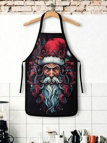 4pcs Christmas Cartoon Character Print Apron Set, Penguin Santa Snowman Elf Pattern Kitchen Cooking Baking Aprons For Holiday Party Home Decoration - Multicolor - View 14