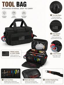 14" Heavy Duty Tactical Tool Bag Non-Slip Base Multipurpose Work Organizer For Handyman,Carpenter,Durable Portable Tool Storage - Tool Bag Set - View 2