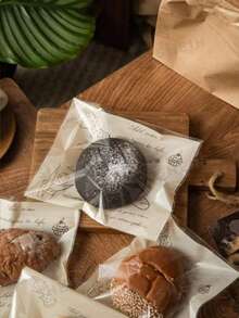 Bread Packaging Bags Transparent Self-Adhesive Seal Bags Suitable For Sliced Toast, Donuts, Bagels, Buns, Baking Self-Sealing Bags 50pcs/100pcs - Clear 100pcs - View 2