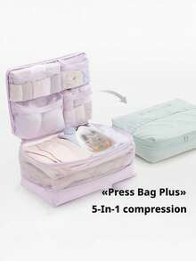Travel Compression Storage Bags, Breathable Mesh With Ventilation, Underwear, Socks And Clothing Luggage Organizer, Suitable For Back To School And Independence Day - Multicolor - View 4
