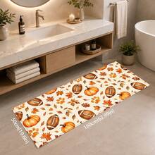 1pc, Autumn Theme Pattern Printed Faux Cashmere Kitchen Mat, Absorbent Kitchen Floor Mat, Kitchen Rug, Long Runner Mat, Sink Front Mat, Suitable For Kitchen, Bathroom, Entryway, Hallway, Laundry Room And Home Decor - Multicolor - View 14