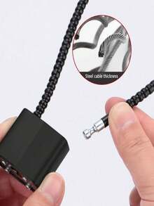 1pc Universal Soft Steel Cable Lock, Helmet Lock, Luggage Lock, Suitable For Dorm, Warehouse, Iron Gate, Gym, Storage Cabinet, Suitcase, Toolbox, Rust-Proof And Waterproof Padlock - Multicolor - View 5