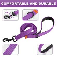 Lynxking 1PC Dog Leash,Durable Webbing Lead With Comfortable Handle And D-Ring For Small Medium And Large Dogs - Purple - View 5