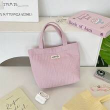 1pc Personalized Custom Name Quilted Tote Bag, Lightweight Portable Handbag, Ideal Wedding Favor For Women's Daily Use And Travel - Multicolor - View 13