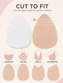 Breast Lift Tape, Non-Woven Fabric Material, Prevents Sagging And Lifts Breasts, Suitable For Women With Large Breasts, Invisible Coverage For Protrusions, Lifts Breasts, Suitable For Strapless Tops, Formal Occasions, Etc. - Apricot - View 2