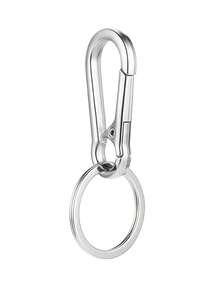 Simple Metal Alloy Keychain Clip,Multifunctional Car Key Holder,Durable Outdoor Hiking Clip,Men Keyring Gift - Multicolor - View 9