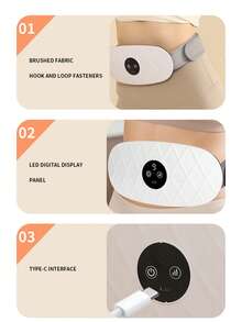 Portable Electric Waist And Abdominal Massage Belt, USB Rechargeable Abdominal Massager With LED Digital Display, 6 Adjustable Working Modes, For Waist And Abdominal Muscle Relief, Home Use - Multicolor - View 8