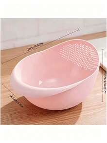 1pc Multifunctional Plastic Rice Washing Bowl, Can Be Used As Rice Washing Bowl, Vegetable Basket, Fruit Drainer - Suitable For Healthy Meal Prep And Efficient Kitchen Use, Practical Kitchen Tool - Multicolor - View 17