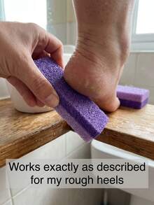 1pc Purple Pumice Stone, PU Material, Professional Exfoliating Scrubbing Stone, Suitable For Removing Foot Calluses And Dead Skin, Foot Scrubber, Exfoliating Tool, Double-Sided Foot File, Pumice Stone, Foot Brush, Home Personal Cleaning And Foot Care Tool. Can Be Used As A Christmas Gift, Creative Men's Gift Or Bathroom Accessory. Foot Care, Foot Scrubber - Multicolor - View 6