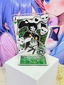 Stand Badut Akrilik 10cm, 3 Bagian, Merchandise "Freaky Circus". Stand Pajangan Karakter Lucu, Merchandise Komik, Hadiah Kreatif, Kerajinan Tangan, Perlengkapan Kantor, Dekorasi Meja - Hadiah Sempurna untuk Anak Perempuan. - B - View 2