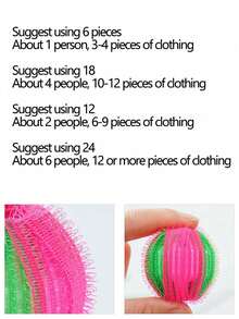 6pcs Random Color Washing Machine Lint Remover, Nylon Material, Can Clean Clothes, Capture Pet Hair, Washing Machine Dedicated Magic Lint Brush - Pinkish Green - View 6