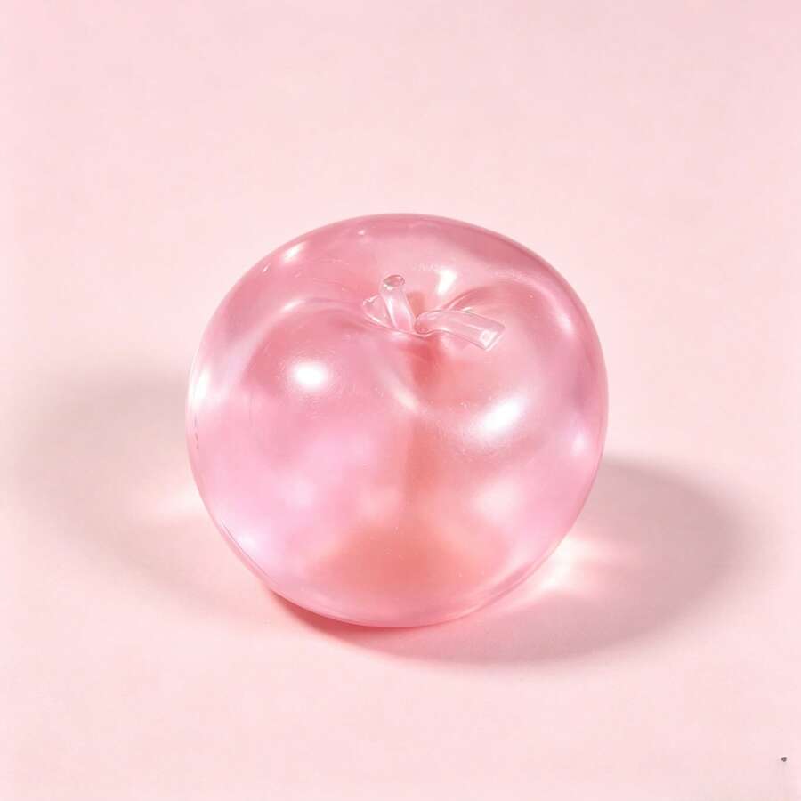 1PC Crystal Apple Simulation Transparent Slow Rebound Stress Relief Creative Venting Gadget Funny Gift Squishy,Squishies,Squishy Crunchy Squishy,Squishes, Squish,Halloween Decor,Halloween,Squishy's - Multicolor - View 1