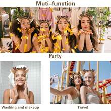 1pc Christmas Cartoon Deer Horn Headband Hair Clip Hair Hoop Forest Fairy Hair Accessory Cute Cartoon Headband For Women, Suitable For Halloween Theme Costume, Holiday Party, Daily Wear, And Beach Vacation Accessory. Essential Hair Accessory For Women - A - View 9