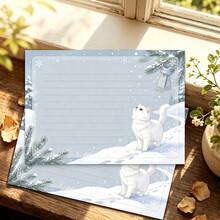 Cute Cat Stationery, 30 Sheets/Pack, Premium Paper With Exquisite Printing, Cat Pattern Decoration, Original Art Design, Floral Border - Rectangle - View 2
