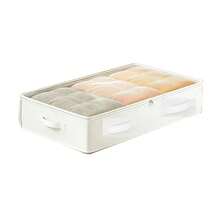 White Underbed Storage Box And Organizer, Foldable Underbed Storage Bin, With Excellent Function And Multiple Uses For Blankets, Skirts, Quilts, Pillows, Clothes And Underbed Storage, Space-Saving, Underbed Storage - White - View 7
