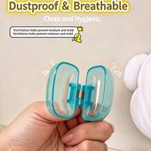 4pcs Portable Toothbrush Head Storage Box - Blue PP Protective Cover Holder, Suitable For Travel, Daily Use And Outdoor Bathroom Accessories, Travel Toothbrush Case | Vibrant Design | Polypropylene Lid - Multicolor - View 8