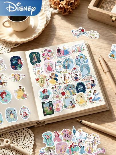 60pcs Disney Princess Mixed Stickers, Including Classic Princess And Other Patterns, Suitable For Decorating Phone Cases, Water Bottles, Luggage, Scrapbooks, Skateboards, Notebooks, Birthday Gift