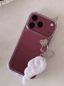 1件 Y2K 透明貓耳手機殼，適用於 iPhone 18 17 Pro Max 17 Pro Air 16 15 14 13 12 11 Pro Max Plus X XS XR 8 7，附卡通貓吊飾，軟矽膠保護殼 - 毛絨翅膀 - 查看 1