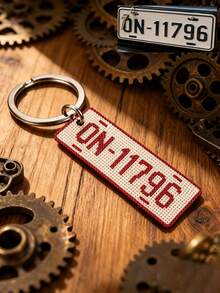 Ayotu Personalized Perler Bead Keychain - Customized License Plate Design (Letters/Numbers/Patterns) Pixel Bead Style Key Ring - Ideal Gift For Driving Enthusiasts, Birthday, Anniversary, Christmas, Valentine's Day, Elegant Car Key And Bag Charm, Anniversary Gift - Multicolor - View 11