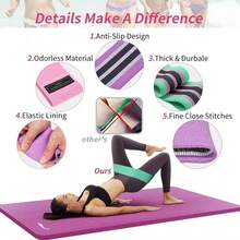 Home Fitness Set, Fabric Hip Resistance Band + Mini Pilates Yoga Ball, For Hip, Leg, Core Muscle Training - A - View 9