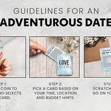 Premium Thick Cardstock, 40 Scratch Off Date Adventures Game Cards | Romantic Couple Scratch Card Game, Fun Relationship Activity Cards For Anniversary, Valentine's Day, Birthday, Date Night, Couple Gift - Multicolor - View 10