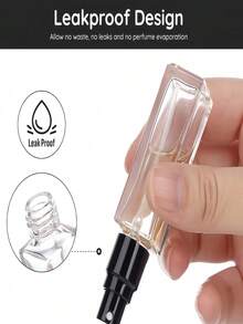10ml Perfume Spray Bottle, High-End Luxury Transparent Glass Travel Perfume Atomizer, Refillable, Empty Small Spray Bottle, Perfume Sample Spray Container, Cosmetic Essential Oil Dispenser Bottle. Refillable Empty Perfume Spray Bottle, Portable Travel Cosmetic Dispenser Container, Used For Perfume Sample Storage. Square Perfume Dispenser Bottle. Suitable For Outings, Shopping, Outdoor Gatherings, Travel - Multicolor - View 7