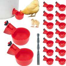2/6pcs Professional Poultry Waterers, Large Duck, Chicken, Goose, Turkey, Rabbit And Other Bird Waterers With Installation Holes - Multi-color - View 8