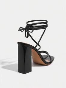 Women Heeled Sandals - Black - View 3