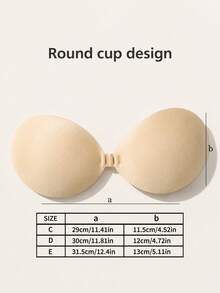 2/4/10pcs Women's Invisible Silicone Push-Up Bra | Instant Lift, Round Cup Adhesive Bra, Suitable For Backless Evening Dresses And Special Occasion Lingerie Accessories - Multicolor - View 8