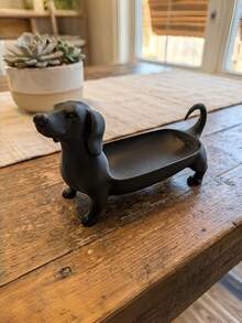 Minimalist Dachshund Jewelry Tray, Vanity Ring & Watch Holder, Entryway Key Rack, Bedside Table Phone & Glasses Stand, Multi-Functional Storage Tray, Desktop Decor, Housewarming Christmas Mother's Day Birthday Gift, Jewelry Tray - Multicolor - View 11