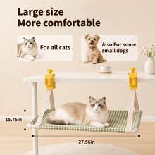 ENSSU [ Bestseller]Upgraded Grip-Clip Pet Hammock For Cats & Small Dogs, Tool-Free Installation Hanging Bed, Attaches To Tables Beds Windows Anywhere, Cozy Travel Rest Mat Gift,Gift, Present, Celebration - Standard - View 5