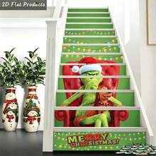 The Grinch 13 buah Stiker Tangga Natal, Stiker Anak Tangga Liburan Lucu dengan Desain Karakter Meriah, Dekorasi Tangga Perekat Sendiri untuk Pajangan Pesta di Pintu Masuk Rumah, Set Stiker Dinding Musiman dan Hadiah Natal untuk Penggemar, Teman, dan Keluarga - Beraneka warna - View 28