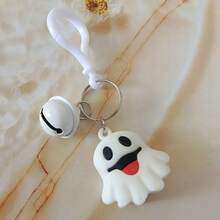 Halloween Cartoon Ghost Skeleton Bat Bell Keychain, Cute Bag Charm Pendant, Holiday Decoration Accessory - Multicolor - View 5