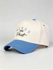 1pc Men Hat Letter 'BLESS Your Heart' Embroidered Hats For Men, Adjustable Hat, Perfect For Parties, Travel, Outdoor Activities, And Sun Protection - Multicolor - View 3