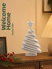 1/2/4pcs Minimalist Modern Small Christmas Tree Desktop Decor, Elegant Compact Christmas Tree Ornament With Branches, Suitable For Living Room, Dining Table, Hallway, Cabinet, Lightweight Plastic Holiday Decoration, Suitable For Small Spaces, Year-Round Use - Regular Model - View 8