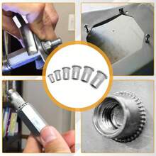 2Set (165pcs/Set) Nutsert Aluminum Rivet Nut Metric Blind Threaded Nuts Nutserts M3-M10 - Flat Head Knurled Rivet Nut - View 7