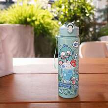 1pc Cute Cartoon Water Bottle, Leak-Proof Plastic Sports Water Bottle, Adorable Personalized Gift, Suitable For Outdoor Hiking, Back To School Season Thoughtful Gift For Friends, Holiday Gift Choice, Also Applicable For School Or Office Use, Excellent Gift Choice. - Multicolor - View 8