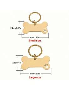 Cute Dog Tags Personalized Customization, Custom Bone-Shaped Dog Tags, Dog Name Tags, Dog Collar Tags, Puppy Tags, Custom Stainless Steel Pet ID Tags - Multicolor - View 3