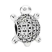 1pc Vintage Silver Plated Large Hole Bead Cat Dog Turtle Bee Animal Hollow Heart Shape Pendant, Handmade Jewelry, Suitable For Girls Bracelet Gift - Silver - View 19