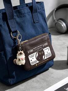 Fashion 2D Cat Pendant Coin Purse, Card Holder Coin Purse, Minimalist Anti-Theft Small Wallet, Travel Back To School Daily Accessory - Multicolor - View 6