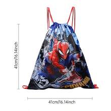 Mesuca Spider‑Man Drawstring Backpack Storage Bag, Cinch Sack, Holiday Gift Accessory For Halloween, Thanksgiving, Christmas & New Year, Multipurpose Carry Pouch For Party, Festival Celebration, Travel And Daily‑Use - Multicolor - View 7