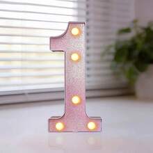 22/21/16cm Decorative LED Glowing Numbers And Letters, Plastic Neon Number Light Sign, Battery Powered Number Light, DIY Letters And Numbers, Suitable For Birthday, Christmas, Bar And Wedding Decoration - LED Letter and Number Lights - View 29