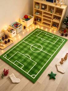 1pc Summer Sports Ball Element Carpet, Basketball Football Rugby Pattern Carpet, Multiple Patterns Suitable For Indoor And Outdoor Use - Multicolor - View 1