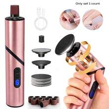 Foldable Electric Foot File, Rechargeable Handheld Foot Callus Remover, 9-Speed Adjustable, Multi-Function Personal Foot Polisher, Portable Callus Removal Tool For Home And Nail Salon, Foot Care Tool For Men And Women - Multicolor - View 1